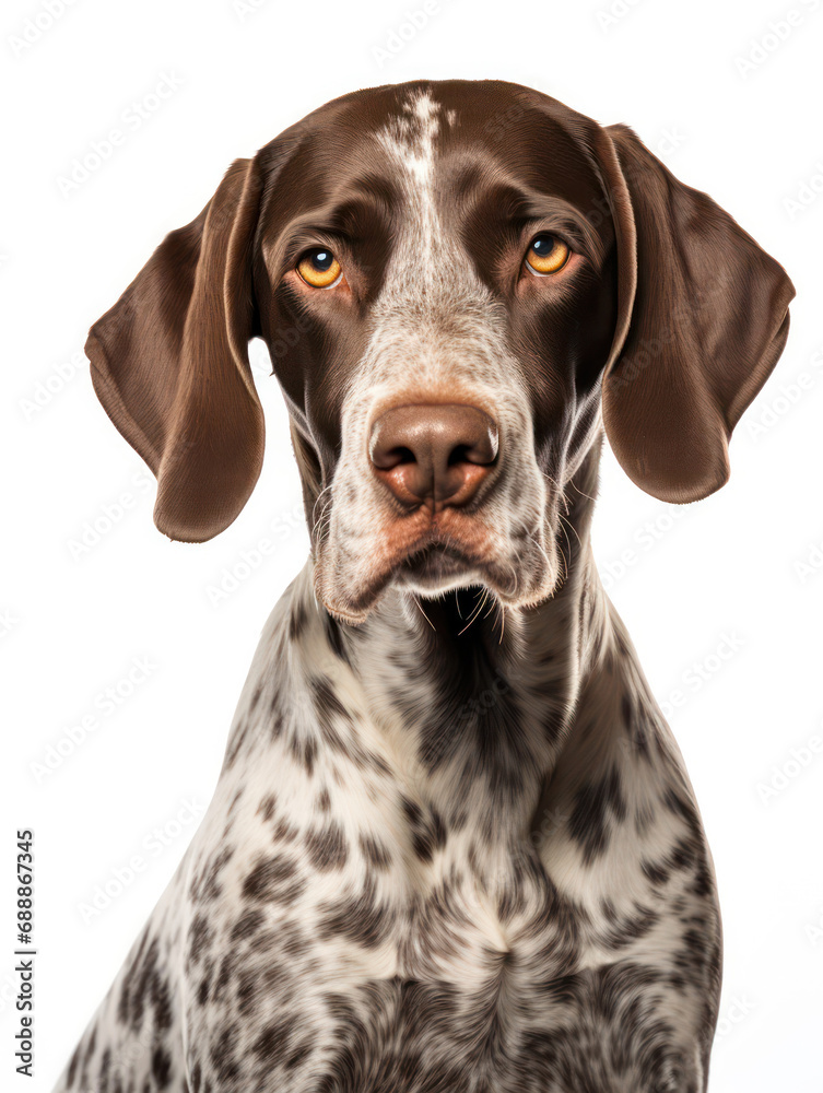 German Shorthaired Pointer Dog Studio Shot on Clear Isolated Background, Generative AI