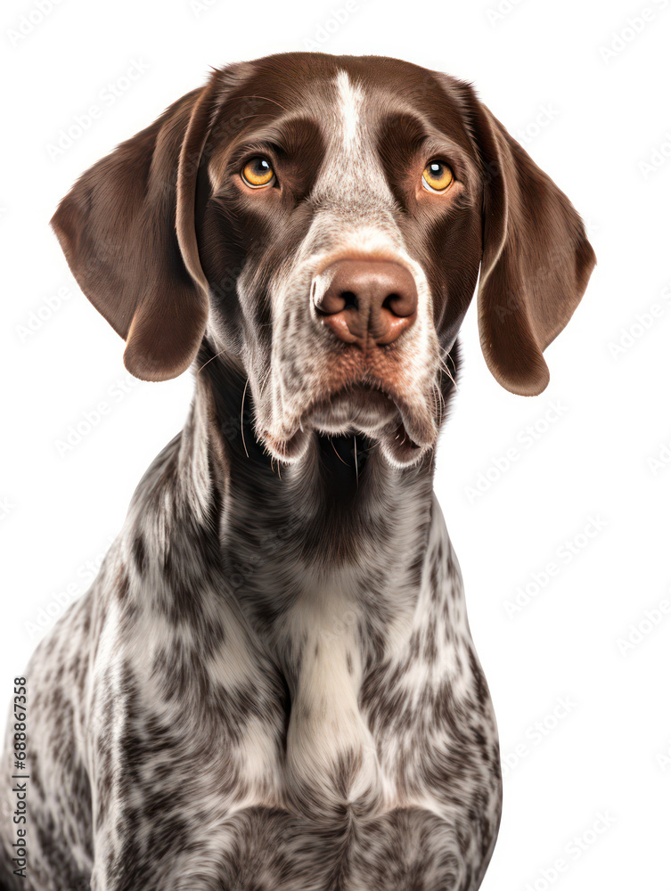 German Shorthaired Pointer Dog Studio Shot on Clear Isolated Background, Generative AI German Shorthaired Pointer Dog Studio Shot on Clear Isolated Background, Generative AI