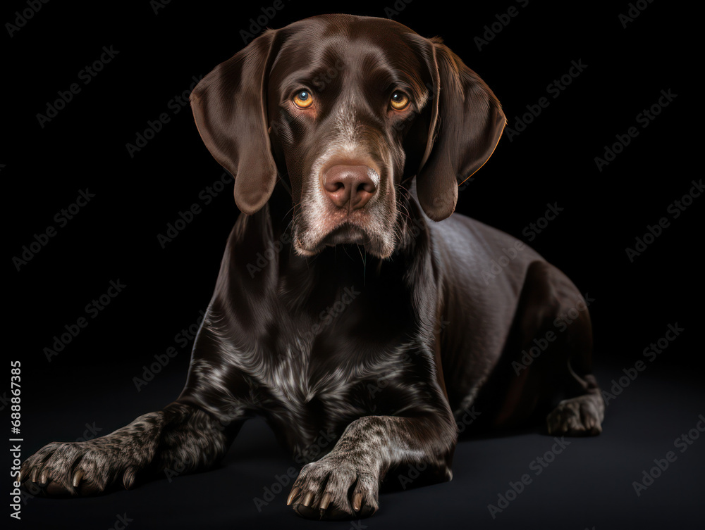 German Shorthaired Pointer Dog Studio Shot on Clear Isolated Background, Generative AI German Shorthaired Pointer Dog Studio Shot on Clear Isolated Background, Generative AI