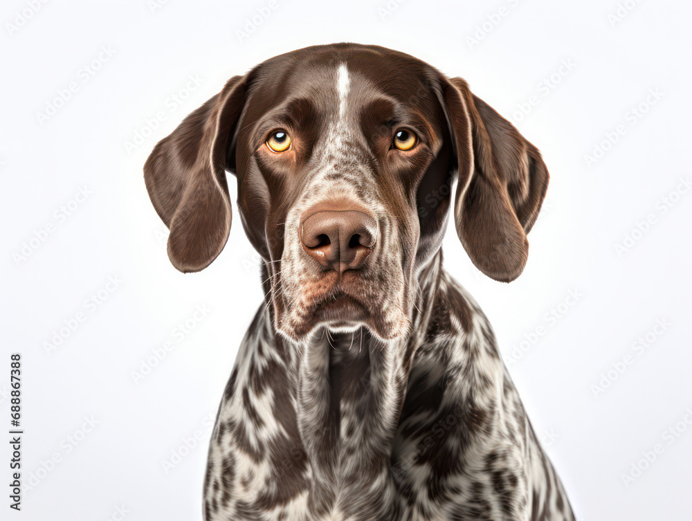 German Shorthaired Pointer Dog Studio Shot on Clear Isolated Background, Generative AI