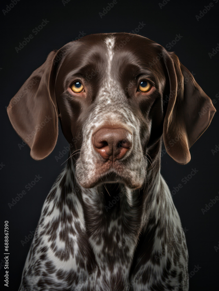 German Shorthaired Pointer Dog Studio Shot on Clear Isolated Background, Generative AI German Shorthaired Pointer Dog Studio Shot on Clear Isolated Background, Generative AI