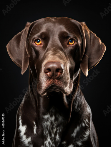 German Shorthaired Pointer Dog Studio Shot on Clear Isolated Background, Generative AI © Vig