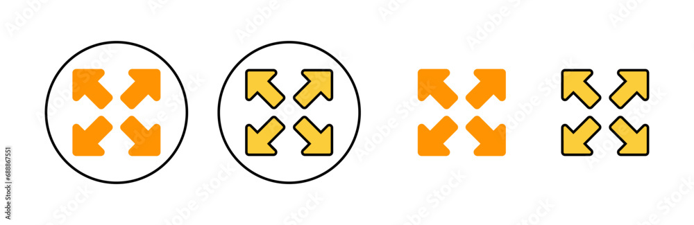 Fullscreen Icon set for web and mobile app. Expand to full screen sign and symbol. Arrows symbol Fullscreen Icon set for web and mobile app. Expand to full screen sign and symbol. Arrows symbol