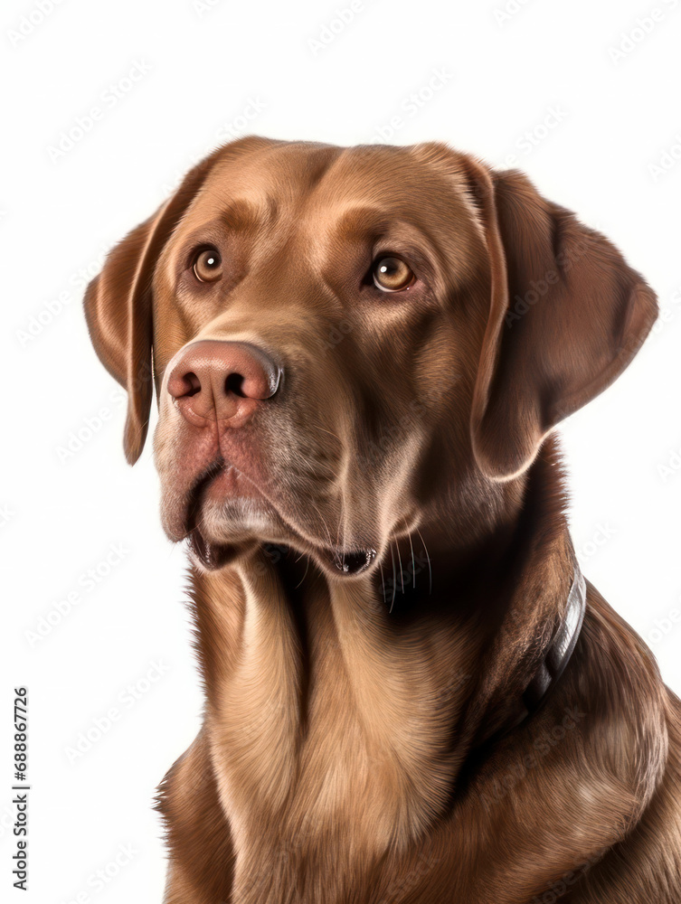 Labrador Retriever Dog Studio Shot on Clear Isolated Background, Generative AI Labrador Retriever Dog Studio Shot on Clear Isolated Background, Generative AI