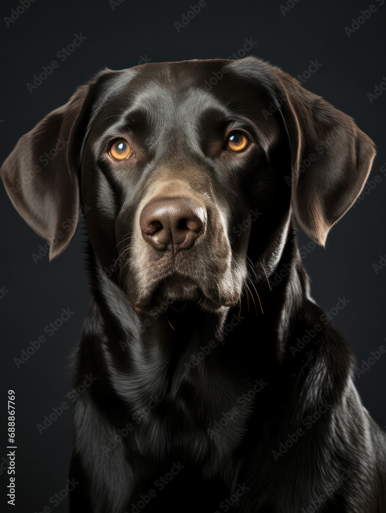 Labrador Retriever Dog Studio Shot on Clear Isolated Background, Generative AI