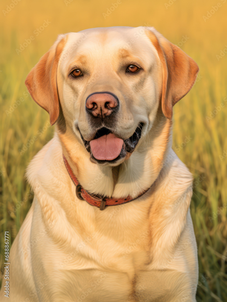 Labrador Retriever Dog Studio Shot on Clear Isolated Background, Generative AI