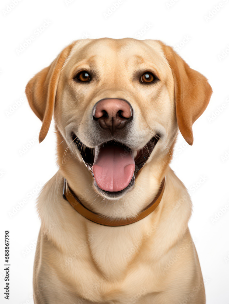 Labrador Retriever Dog Studio Shot on Clear Isolated Background, Generative AI Labrador Retriever Dog Studio Shot on Clear Isolated Background, Generative AI