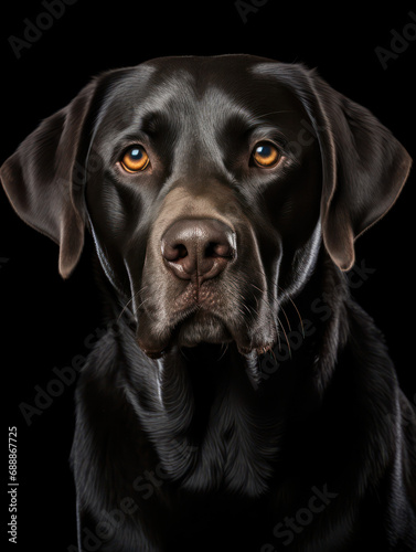 Labrador Retriever Dog Studio Shot on Clear Isolated Background, Generative AI