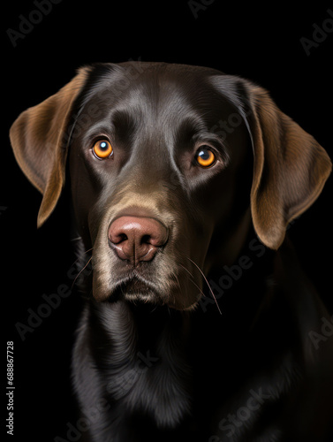 Labrador Retriever Dog Studio Shot on Clear Isolated Background, Generative AI © Vig