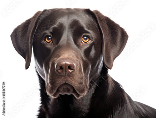 Labrador Retriever Dog Studio Shot on Clear Isolated Background, Generative AI