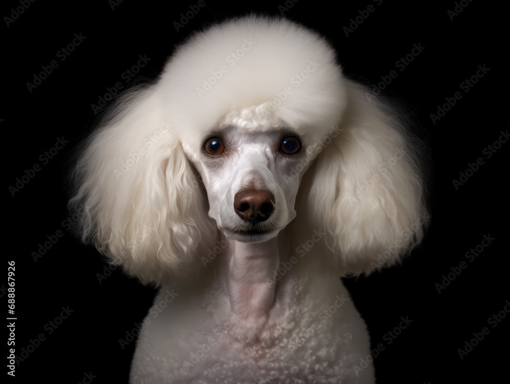 Poodle Dog Studio Shot on Clear Isolated Background, Generative AI Poodle Dog Studio Shot on Clear Isolated Background, Generative AI