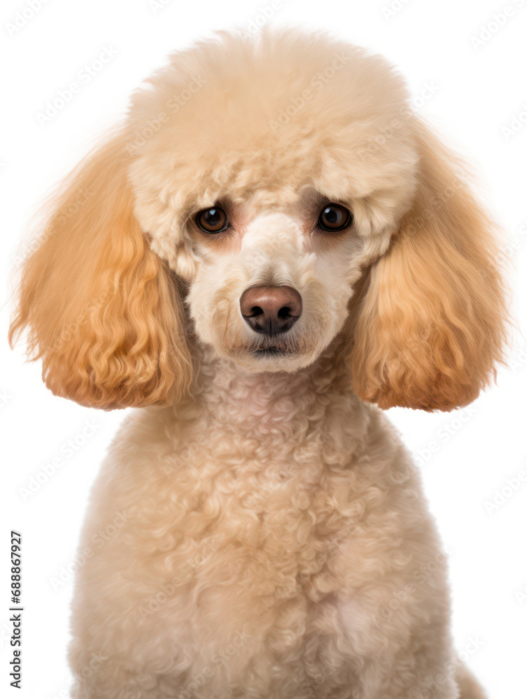 Poodle Dog Studio Shot on Clear Isolated Background, Generative AI Poodle Dog Studio Shot on Clear Isolated Background, Generative AI
