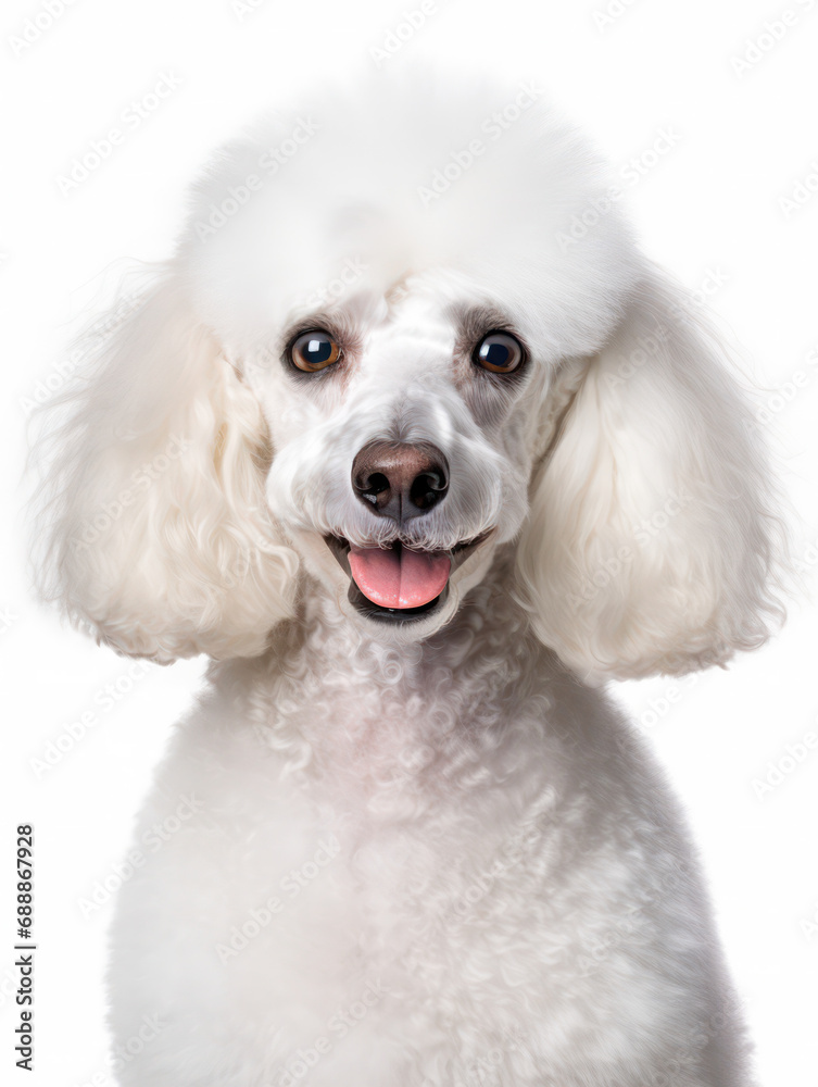 Poodle Dog Studio Shot on Clear Isolated Background, Generative AI Poodle Dog Studio Shot on Clear Isolated Background, Generative AI