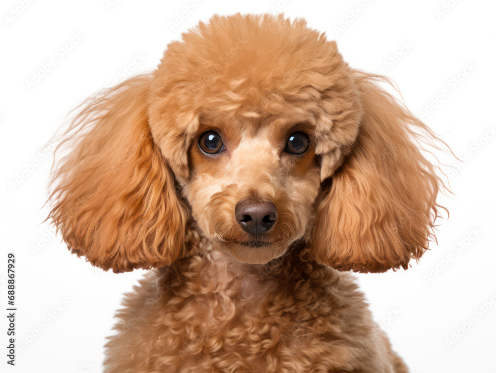 Poodle Dog Studio Shot on Clear Isolated Background, Generative AI Poodle Dog Studio Shot on Clear Isolated Background, Generative AI