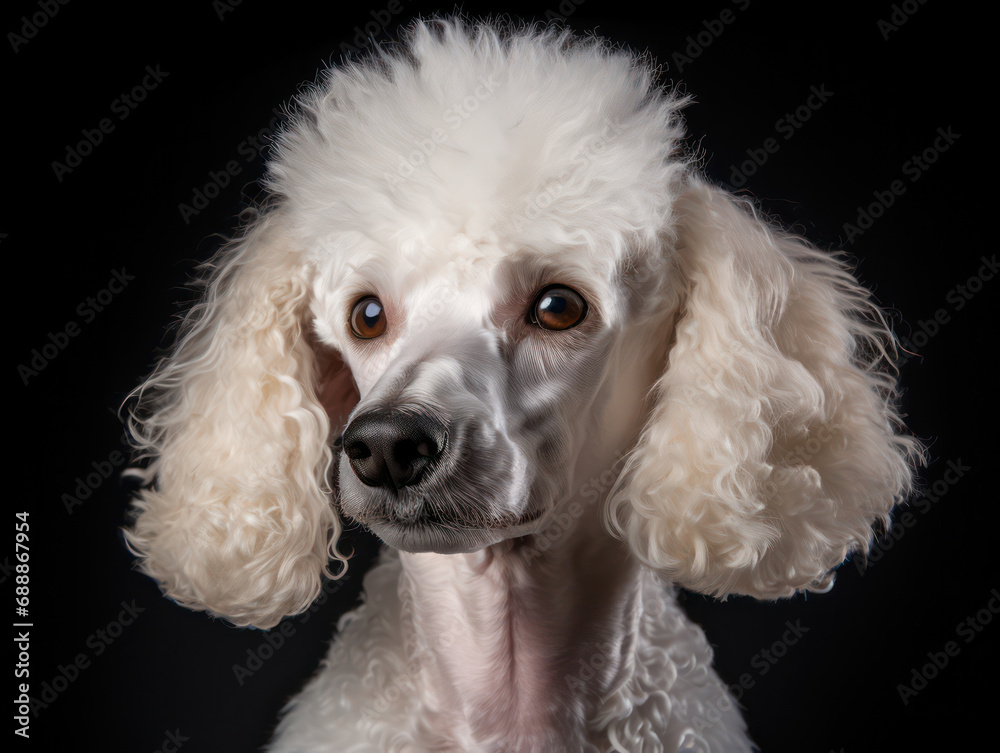 Poodle Dog Studio Shot on Clear Isolated Background, Generative AI