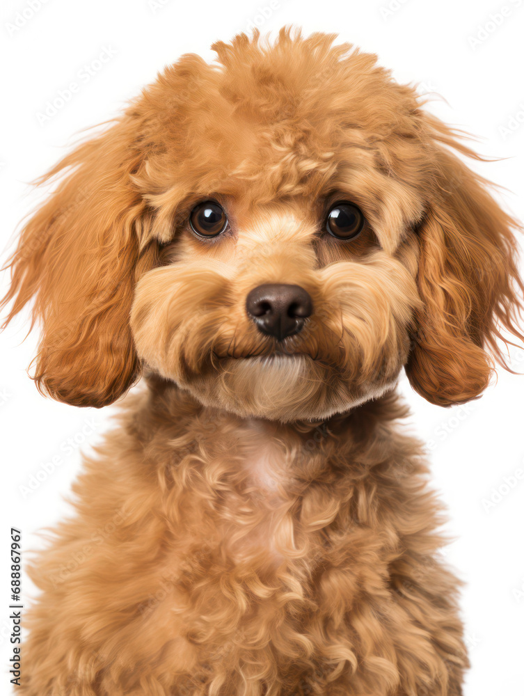 Poodle Dog Studio Shot on Clear Isolated Background, Generative AI