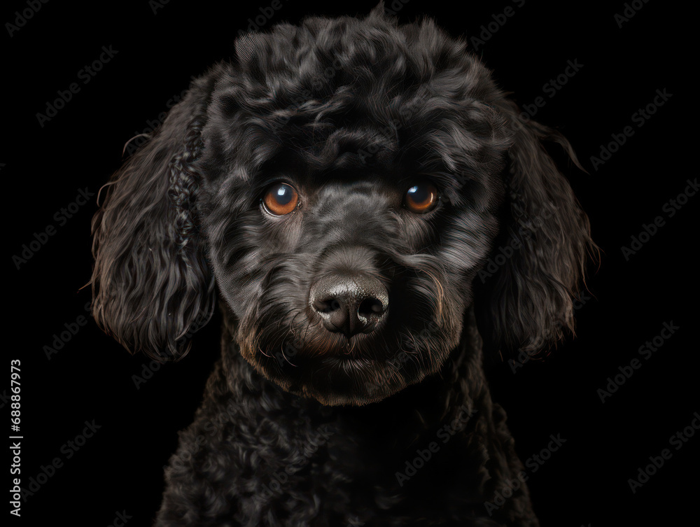 Poodle Dog Studio Shot on Clear Isolated Background, Generative AI