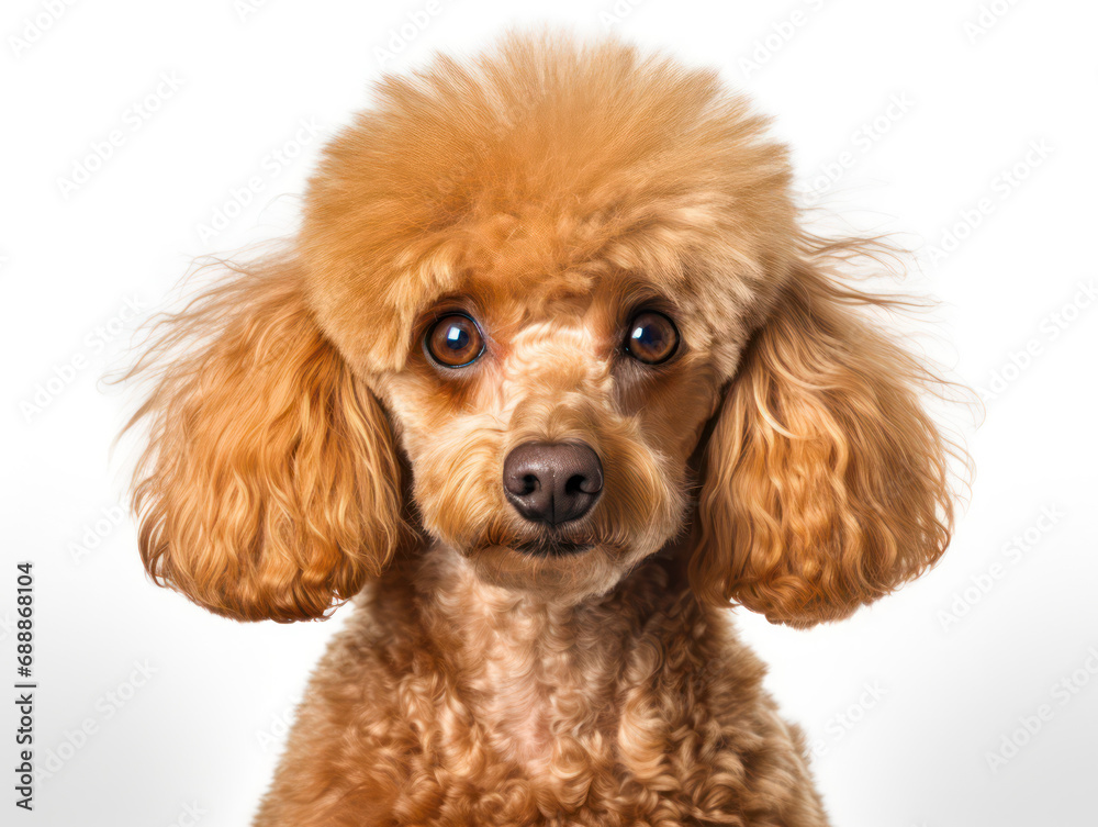 Poodle Dog Studio Shot on Clear Isolated Background, Generative AI Poodle Dog Studio Shot on Clear Isolated Background, Generative AI