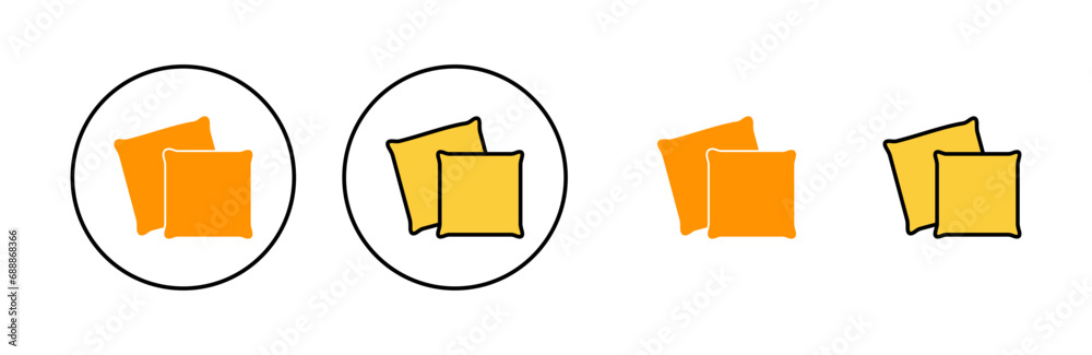 Pillow icon set for web and mobile app. Pillow sign and symbol. Comfortable fluffy pillow Pillow icon set for web and mobile app. Pillow sign and symbol. Comfortable fluffy pillow