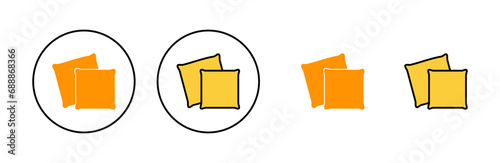 Pillow icon set for web and mobile app. Pillow sign and symbol. Comfortable fluffy pillow