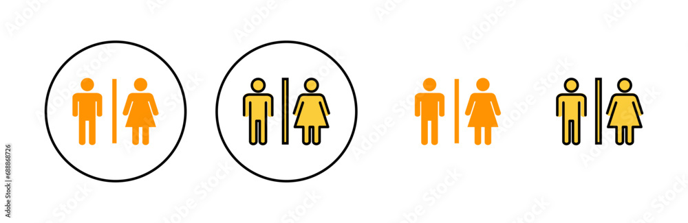 Toilet icon set for web and mobile app. Girls and boys restrooms sign and symbol. bathroom sign. wc, lavatory Toilet icon set for web and mobile app. Girls and boys restrooms sign and symbol. bathroom sign. wc, lavatory
