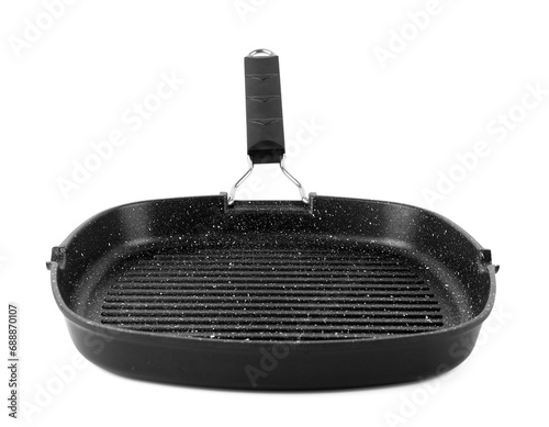 Grill pan isolated on white...