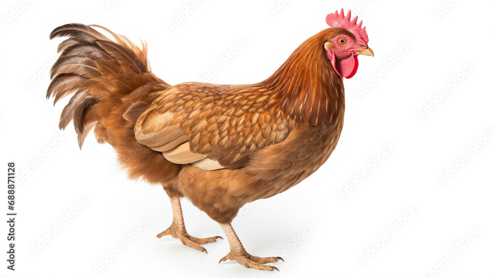 hen lays eggs, AI Generative.