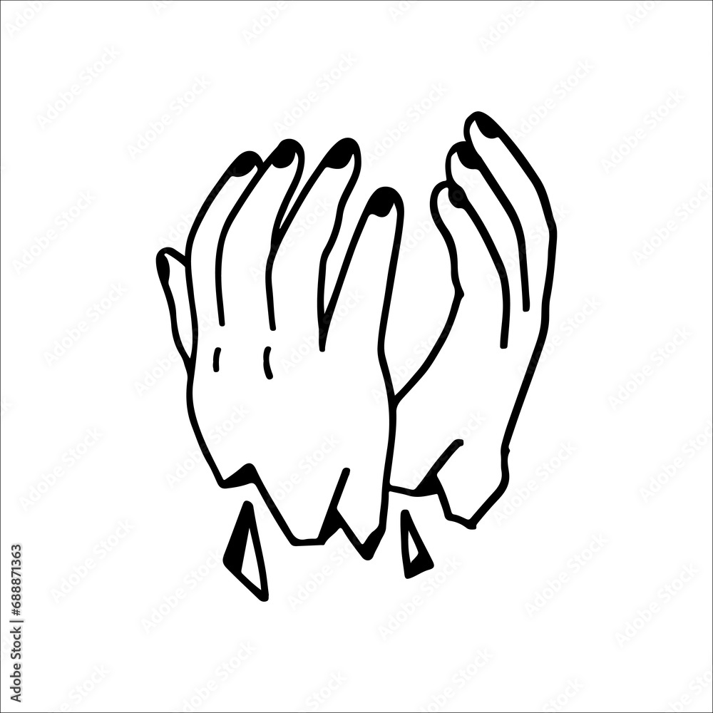 Obraz premium broken hand vector illustration concept