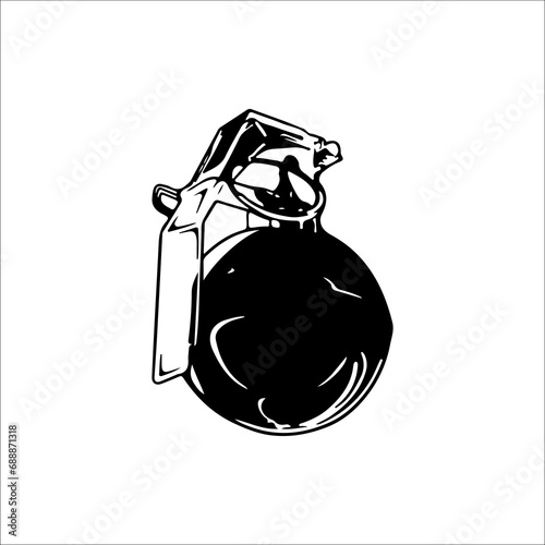 concept grenade silhouette vector illustration
