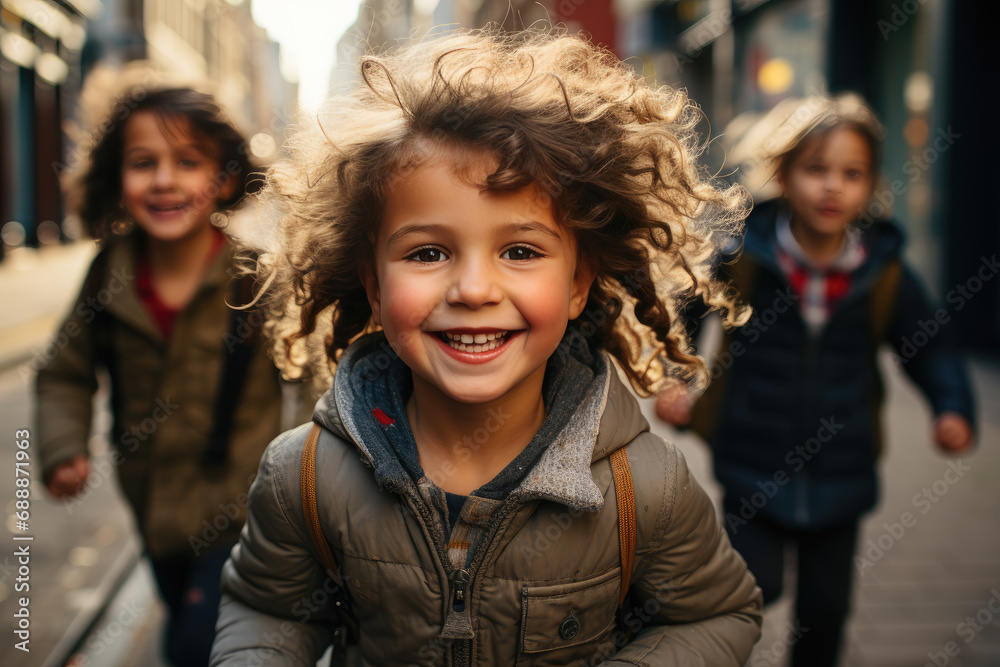 Happy young model kids Happy young model kids