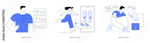 Smart clothing isolated cartoon vector illustrations se