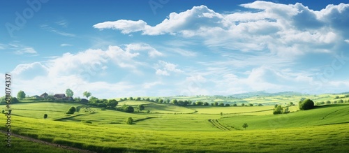 Rustic scenery comprised of fields and grass.