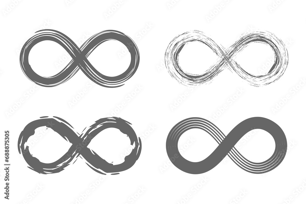 vector collection of infinity or scrim symbols for various logo designs and templates