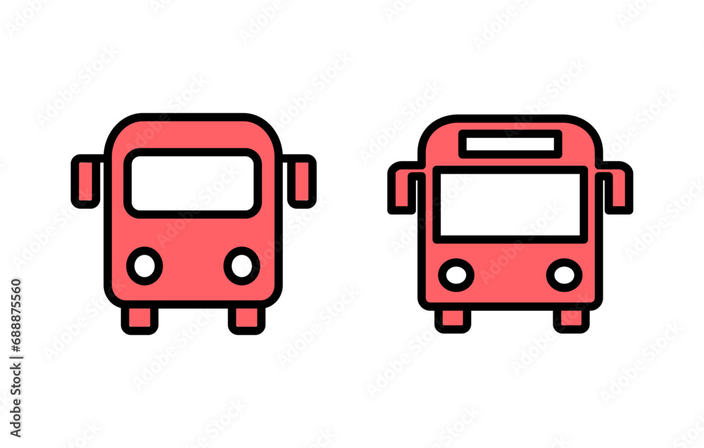 Bus icon set illustration. bus sign and symbol. transport symbol Bus icon set illustration. bus sign and symbol. transport symbol