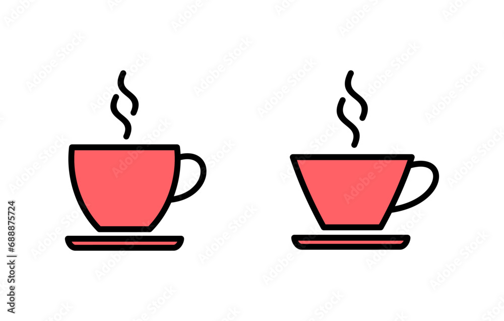 coffee cup icon set illustration. cup a coffee sign and symbol coffee cup icon set illustration. cup a coffee sign and symbol