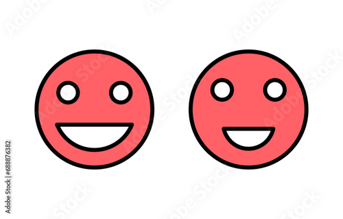 smile icon set illustration. smile emoticon icon. feedback sign and symbol