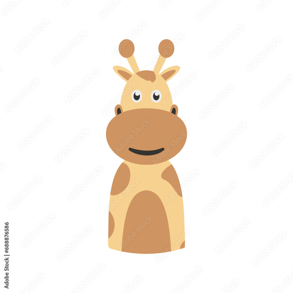 Fototapeta premium Giraffe Flat Illustration