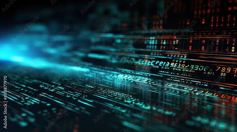 Digital Data Stream Technology Concept Digital Data Stream Technology Concept
