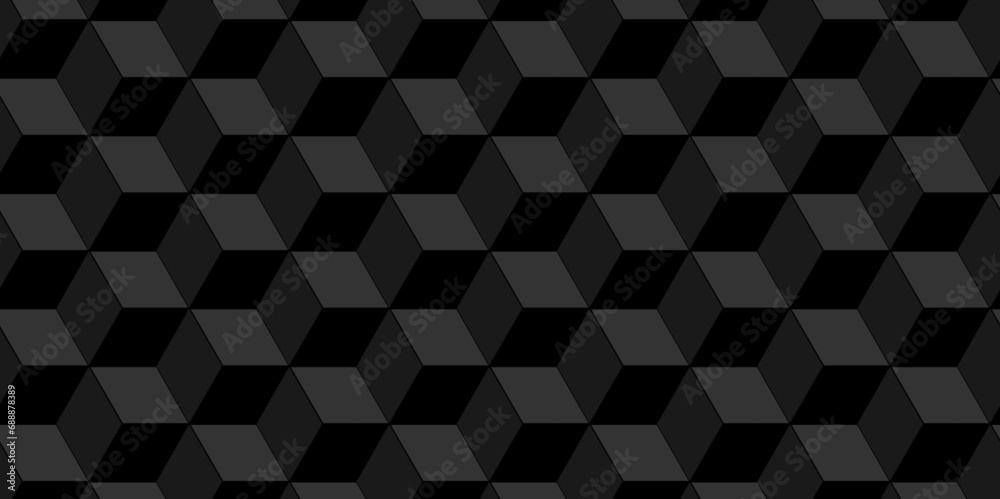 Black and gray geometric block cube structure mosaic and tile square background. Seamless geometric pattern abstract background. abstract cubes geometric wall or grid backdrop hexagon technology.
Black and gray geometric block cube structure mosaic and tile square background. Seamless geometric pattern abstract background. abstract cubes geometric wall or grid backdrop hexagon technology.