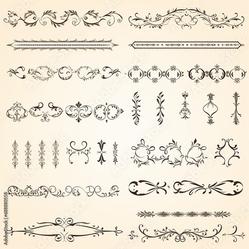 flourish vignette scroll victorian curl nostalgia swirl typographic certificate calligraphic photo