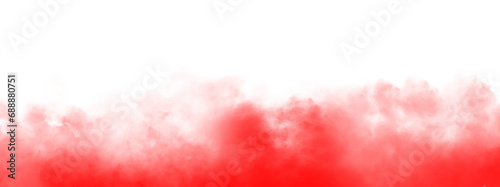 Red color smoke fog on isolated background. Texture overlays. Design element. vector cloudiness, Template fog. Vector illustration