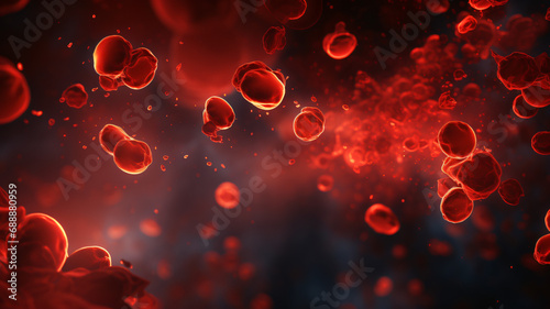 red blood cells in human body flowing in the bloodstream, medical, healthcare, cells, genetics, science, health