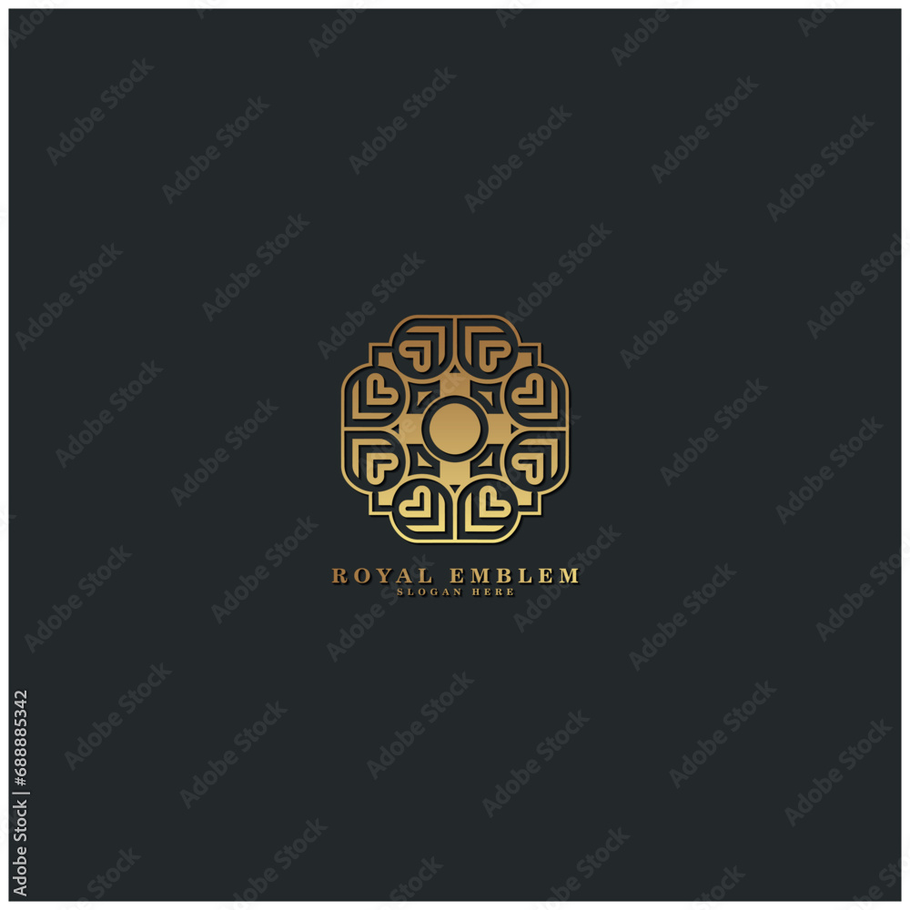 luxury ornament logo line art luxury ornament logo line art