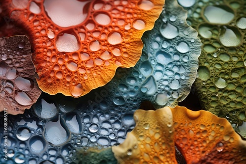 Nature s Palette Unveiled  A Macro Photo of Natural Organic Texture - A Vivid and Colorful Close-Up  Showcasing the Intricate Beauty and Abstract Patterns in Nature.  