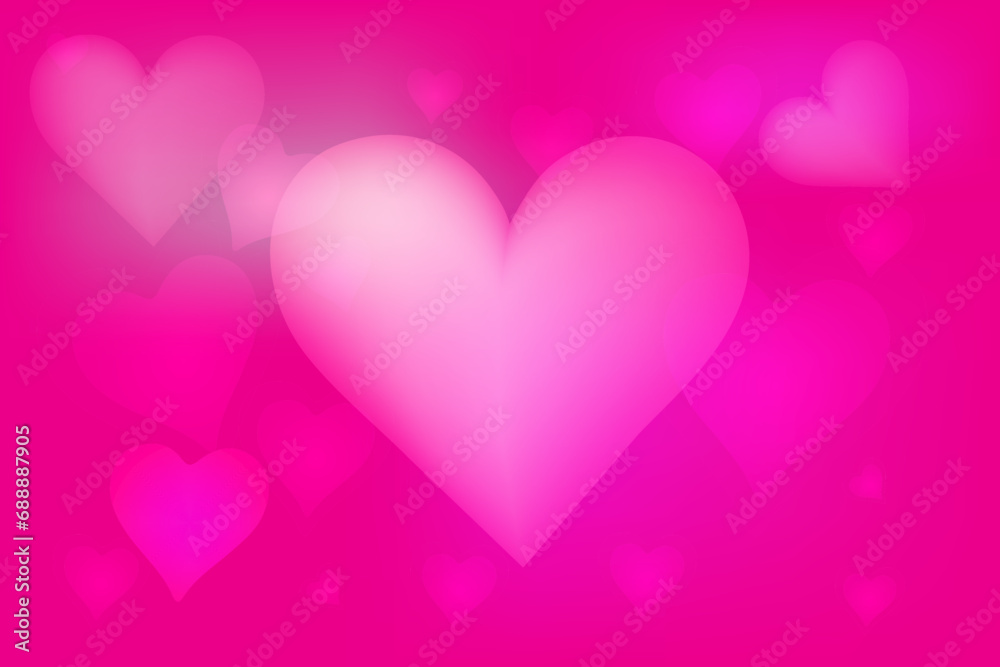 Pink heart seamless pattern background. Valentines day background. Vector Illustration.