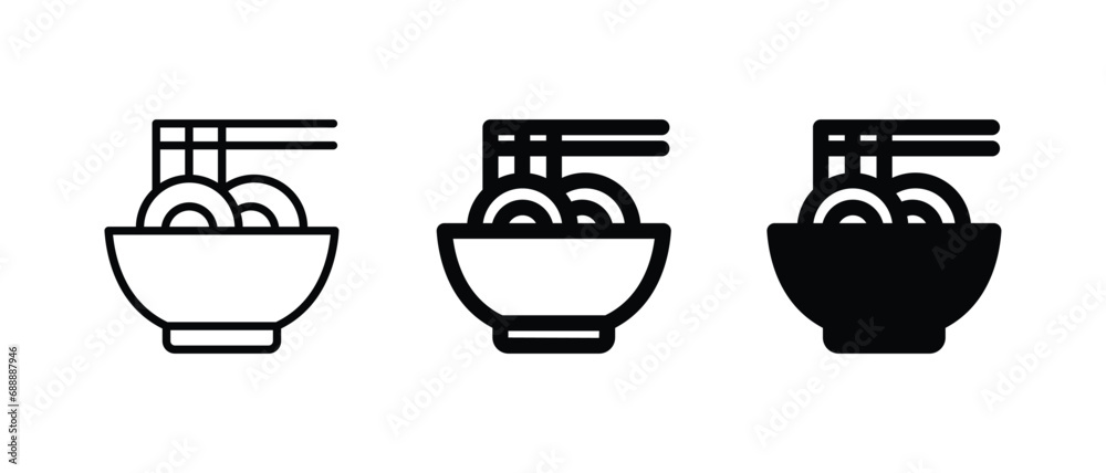 Noodle icon  set vector For Web and mobile apps
