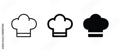 Chef hat icon set vector For Web and mobile apps