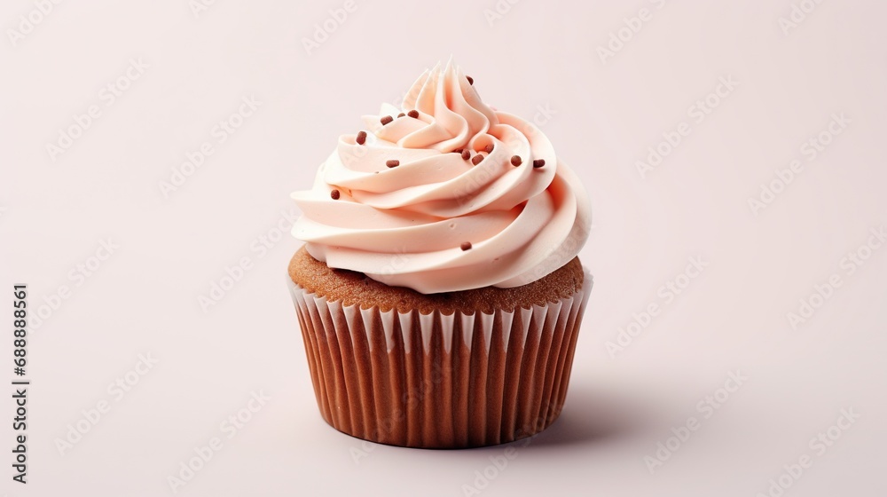 Cupcake Isolated on the White Background
