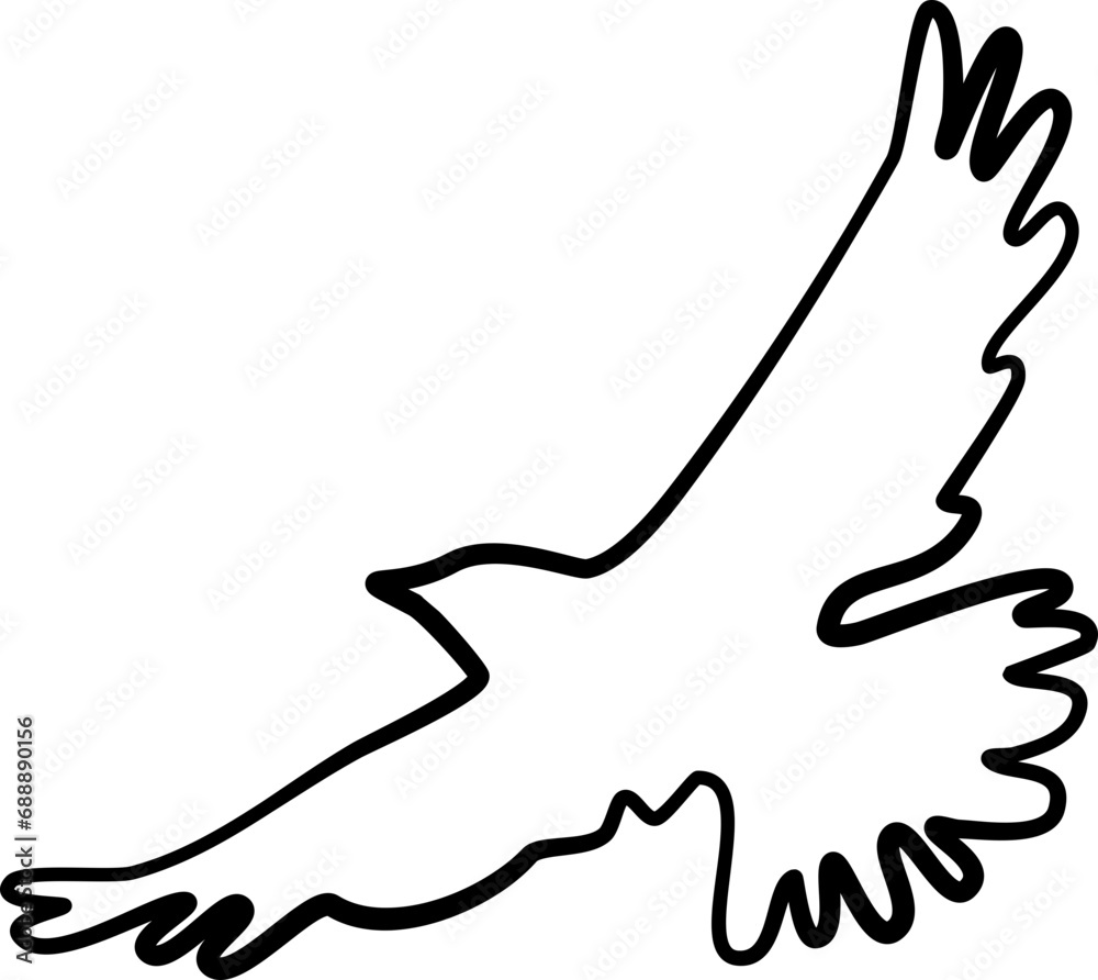 Obraz premium Bird graphic line element design vector