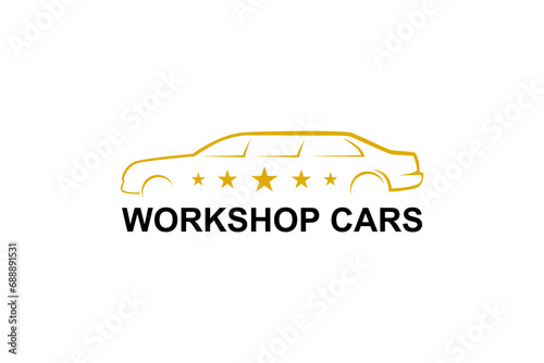 Logo Luxury limousine car rental, high class VIP service.